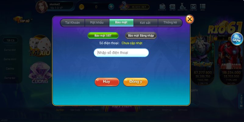 Đăng ký SMS Plus để tiến hành rút tiền tại RIO66